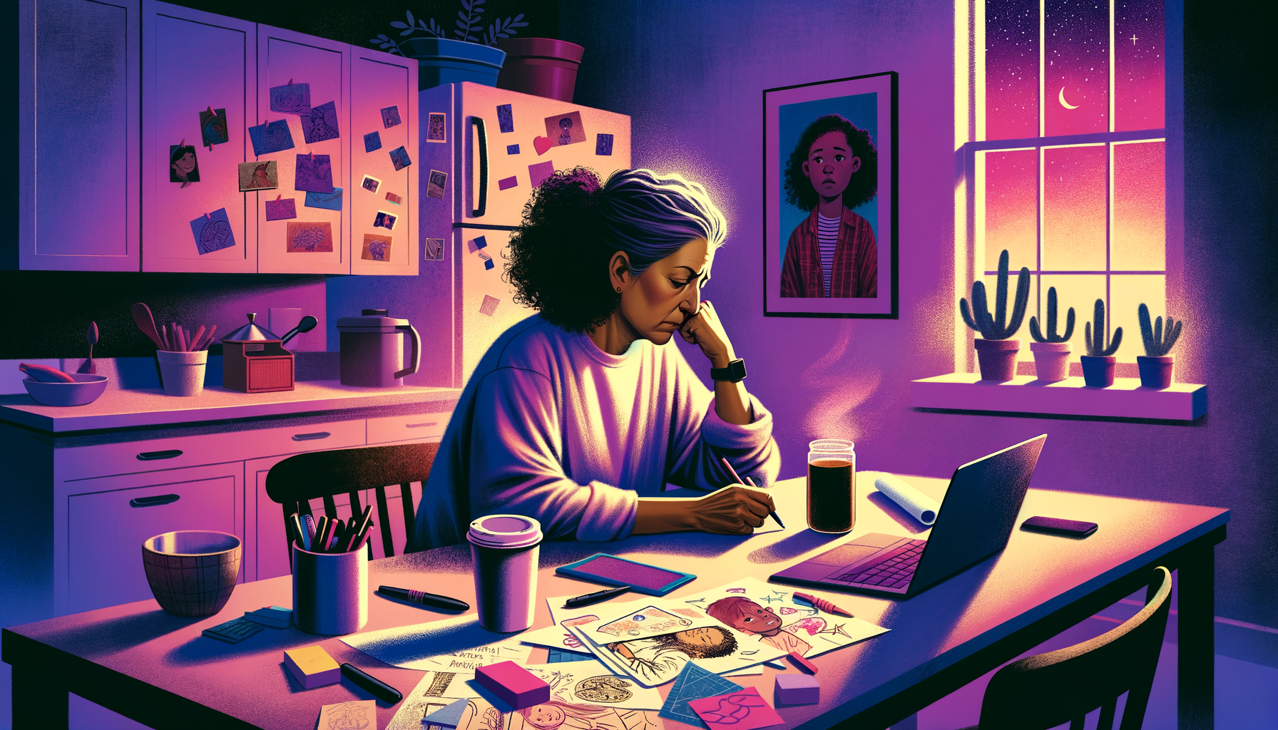 Working mom late at night — the mental load is real